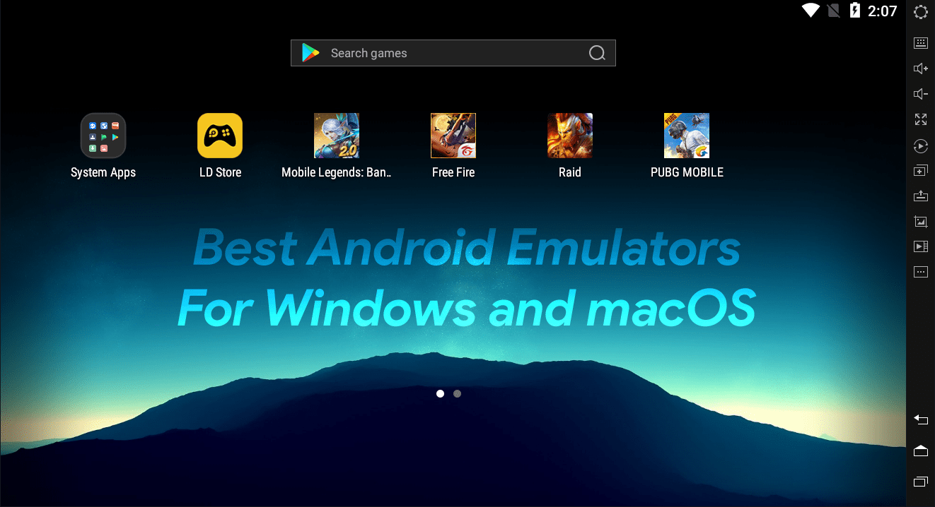 using nox emulator mac